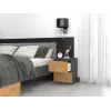 Topeshop W2 ANTRACYT/ARTISAN nightstand/Naktinis staliukas 2 stalčius(s) antracitas, ąžuolas