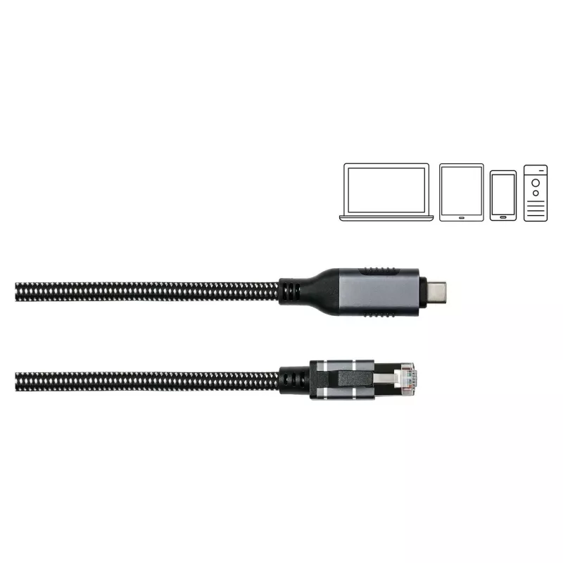 Good Connections eterneto kabelis USB-C RJ45, antracitinis, 1,5 m
