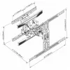 TV sieninis laikiklis ART, skirtas LCD/LED 40–75 colių, iki 45 kg, pasukamas ir pakreipiamas, aukštis 52–380 mm, maks. VESA 600x400