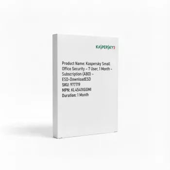 Kaspersky Small Office Security – 7 vartotojų, 1 mėnesio prenumerata (ABO) – ESD-DownloadESD