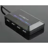 USB šakotuvas GEMBIRD ACT-HUB3C-4P — USB 3.2 Gen 1 Type-A priegloba prie 4 × USB 3.2 Gen 1 Type-C, 5000 Mbit/s, juodas