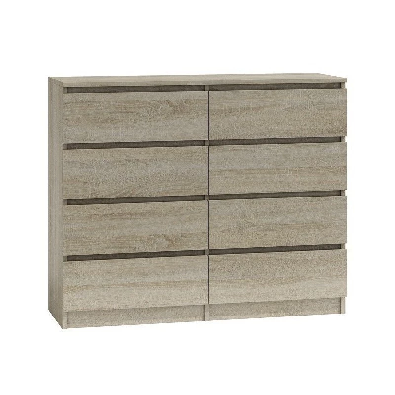 Komoda viršus e shop Malwa M8 120 cm Sonoma ąžuolo spalvos — didelė komoda