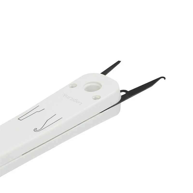 Kabelių užspaudimo replės LOGILINK WZ0001A, skirtos RJ45/RJ11, su įmontuotu pjaustytuvu ir nuėmikliu, baltos