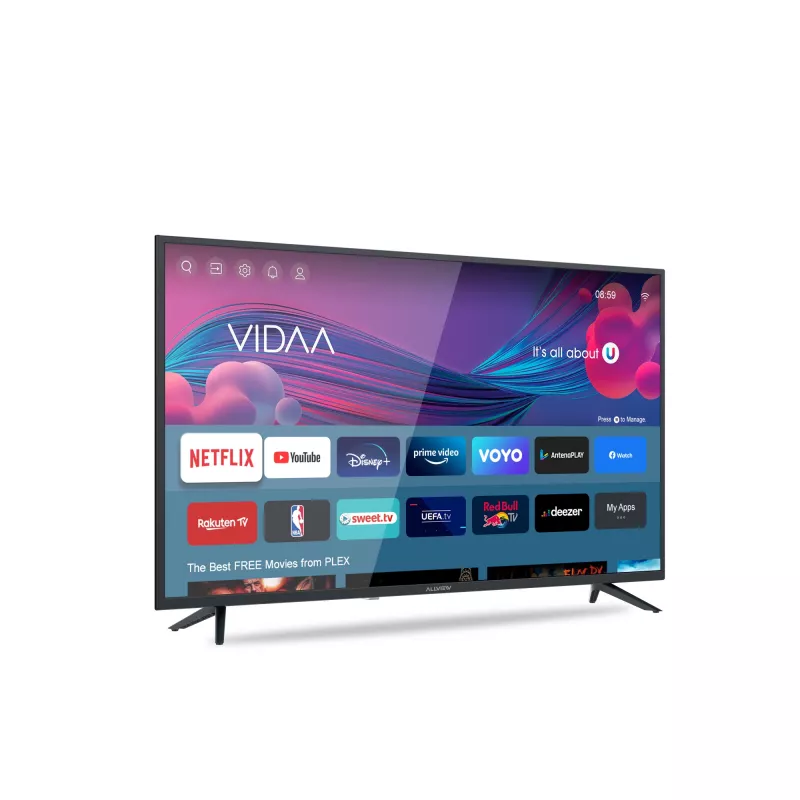 Televizorius Allview 43iPlay6000-F, 108 cm, Smart TV, FullHD, LED, E klasė, Juodas