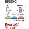 Miegmaišis Redwood -3 L (tamsiai raudona/pilka)