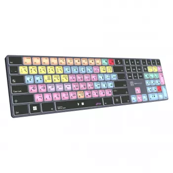 Mechaninio stiliaus pilno dydžio klaviatūra LogicKeyboard LKB-PT-TPC, USB + Bluetooth, QWERTZ vokiečių, juoda