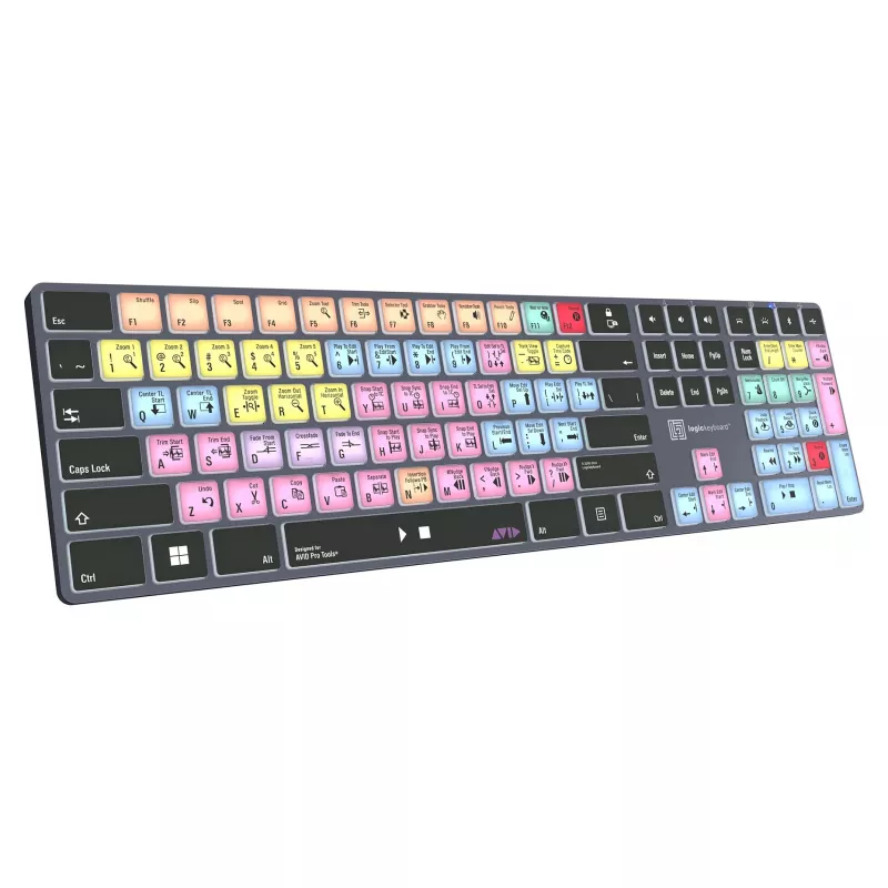 Mechaninio stiliaus pilno dydžio klaviatūra LogicKeyboard LKB-PT-TPC, USB + Bluetooth, QWERTZ vokiečių, juoda