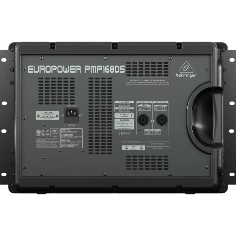 Behringer PMP1680S garso maišytuvas 10 kanalų 10–200000 Hz juodos spalvos