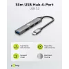 Goobay Slim 4-Port USB-Hub, USB-C™ į USB-A, USB 3.2 (74457)