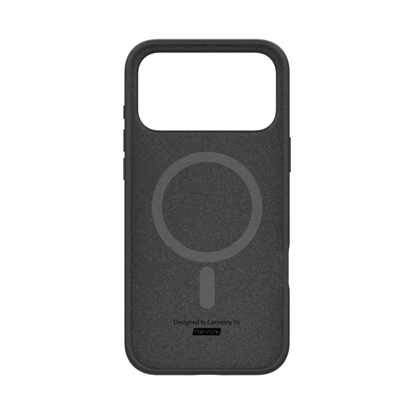NEVOX StyleShell SHOCK (Juoda, iPhone 17 Pro Max, suderinama su MagSafe)
