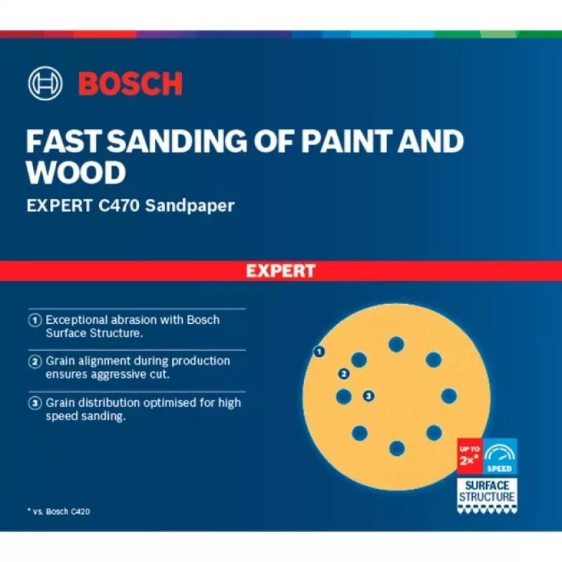 Bosch C470 Dažams, Medžiui Šlifavimo diskas