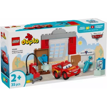Konstruktorius LEGO DUPLO 10456 Disney McQueen apsilankymas Doc dirbtuvėse — 35 dalys, vaikams nuo 2 metų, didelės kaladėlės
