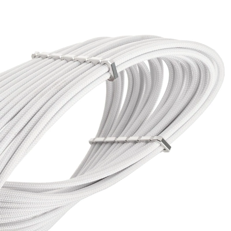 PCIe 6 kontaktų ilginamasis laidas BITFENIX Alchemy 45 cm baltas įvore