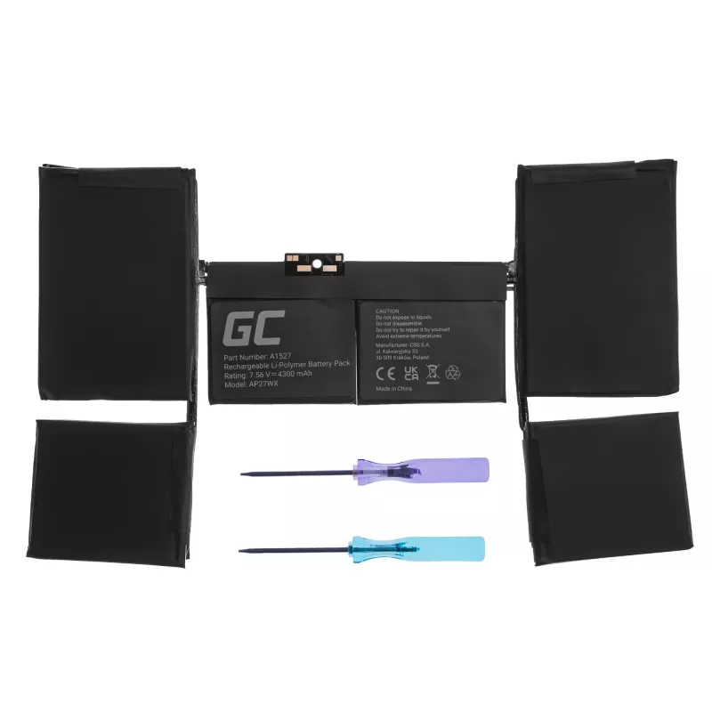 Green Cell A1527, skirtas Apple MacBook 12 A1534 (Early 2015, Early 2016, Mid 2017)