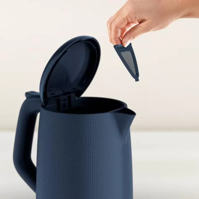 Elektrinis virdulys Tefal KO2M0410 — 1,7 l, 2400 W, mėlynas, vandens lygio indikatorius, antikalkinis filtras