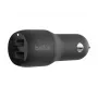 Dvigubas USB-A automobilinis įkroviklis 12W x2 Juodas