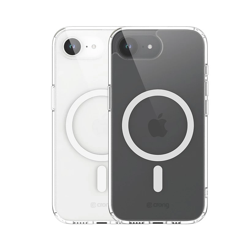 Crong permatomas MagSafe dėklas, skirtas „iPhone 16e“ — skaidrus apsauginis apvalkalas, suderinamas su MagSafe