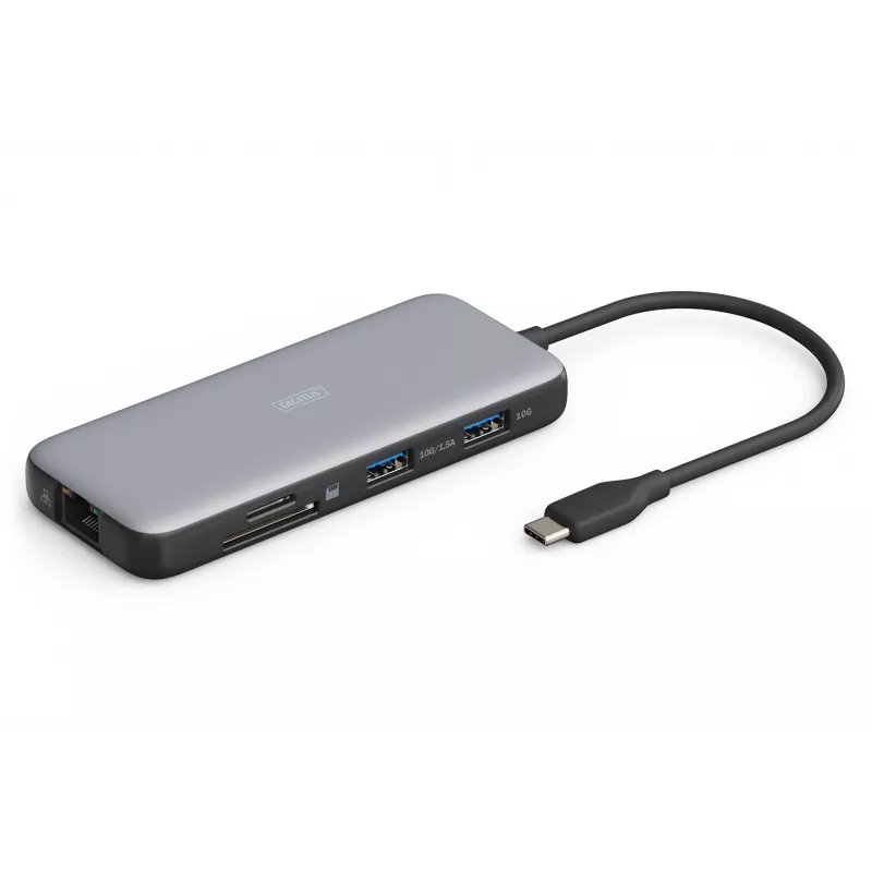 USB-C prijungimo stotelė Digitus DA-70915 8 prievadų 100W maitinimo tiekimas