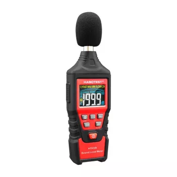Skaitmeninis decibelų matuoklis Habotest HT622B — garso lygio matuoklis su A/C svėrimu, USB sąsaja