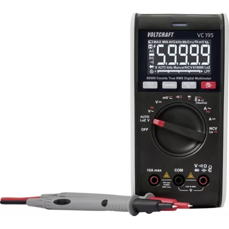 Voltcraft VC195 skaitmeninis rankinis multimetras CAT III 600 V ekranas 60000 (VC-17059815)