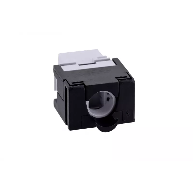 Keystone lizdas A-LAN MKB-U6-1 — RJ45 U/UTP Cat6, 22/26 AWG, juodas/baltas ABS korpusas