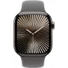 Apple Watch Series 10 GPS + Cellular 42 mm natūralaus titano korpusas su pilkai pilka sportine apyranke – S/M (MWXD3QF/A)