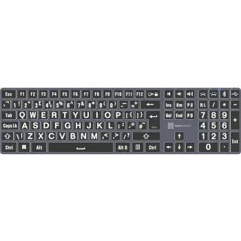 Mechaninė klaviatūra LogicKeyboard XL-Print White on Juoda TITAN UK išdėstymo kompiuteriui LKB-LPWB-TPC-UK