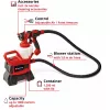 Power X-Change akumuliatorinė dažų purškimo sistema TE-SY 18/90 Li-Solo, 18V, purškimo pistoletas raudonas/juodas, be akumuliatoriaus ir pakrovėjo
