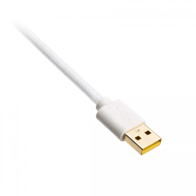 Susuktas USB laidas Ducky White Edition DACOC2-WHT1, nuimamas, baltos susuktos konstrukcijos