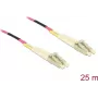 Tinklo kabelis DELOCK LWL kabelis LC Duplex į LC Duplex Multimode OM4 25m Geltonas