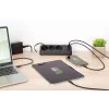 Maitinimo šakotuvas DIGITUS 3 lizdų su 2×USB-A ir 1×USB-C, 3 kintamosios srovės lizdai Tipas E/F, 1,5 m laidas, juodas