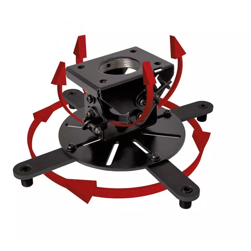 Lubinis projektoriaus laikiklis B-TECH BT899-XL — lubinis laikiklis, 25 kg talpa, juodas
