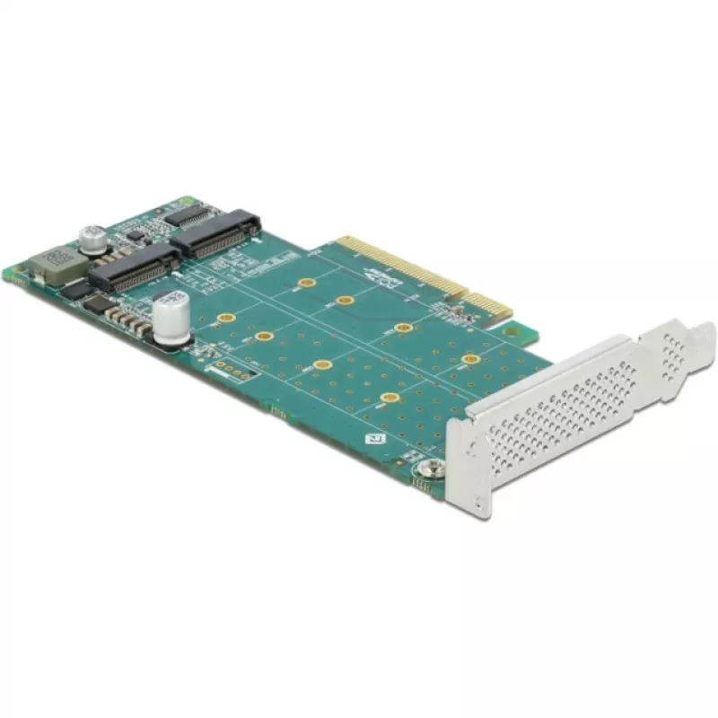 DeLOCK PCI Express x8 kortelė į 2 vidinius NVMe M.2 Key M lizdus su bifurkacija, žemo profilio