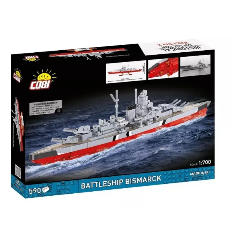 Konstruktorius Cobi Battleship Bismarck modelis, 590 dalių