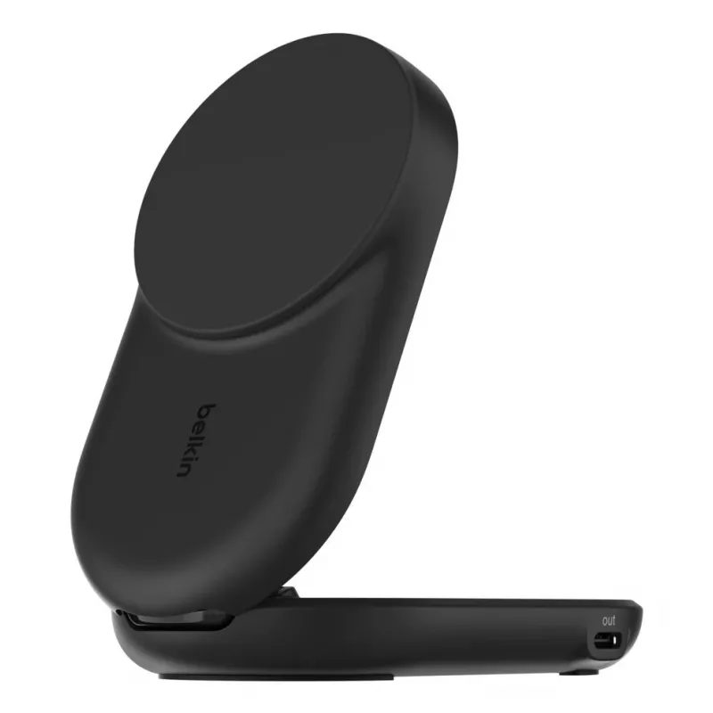 Vidinis įkroviklis Belkin UltraCharge 25w Qi2 2in1 Magnetic USB-C Juoda Round