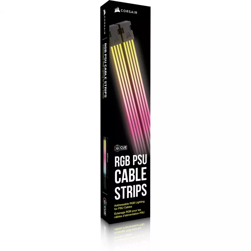 iCUE ARGB PSU kabelių juostelės, LED juostelės 2x 240 mm, skirtos maitinimo blokui – kabelis