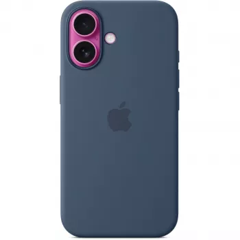 Silikoninis dėklas Apple iPhone 16 MagSafe Denim dangtelis mėlynas 6,1 colio