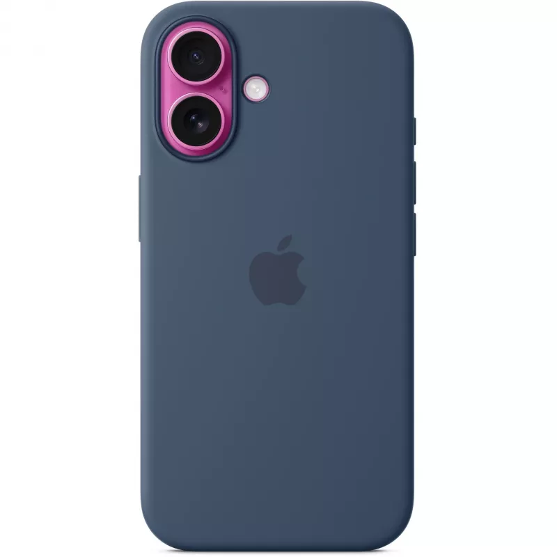 Silikoninis dėklas Apple iPhone 16 MagSafe Denim dangtelis mėlynas 6,1 colio