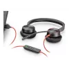 Lustinės ausinės POLY Juodawire C5220 laidinės USB-C biurui ir skambučių centrui