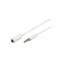 Wentronic Goobay 3,5 mm lizdo ilginamasis laidas, baltas, 3 m - 3,5 mm kištukas (4 kontaktų, stereofoninis) > 3,5 mm lizdas (4 kontaktų, stereofoninis) (62363)
