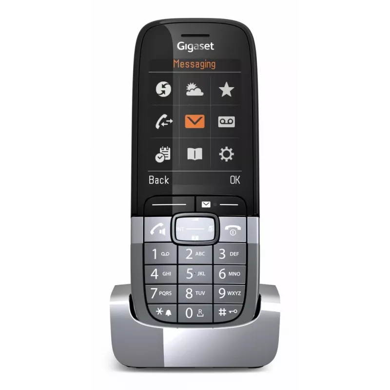 Gigaset SL850H Pro DECT telefonas su skambintojo ID, titano spalvos