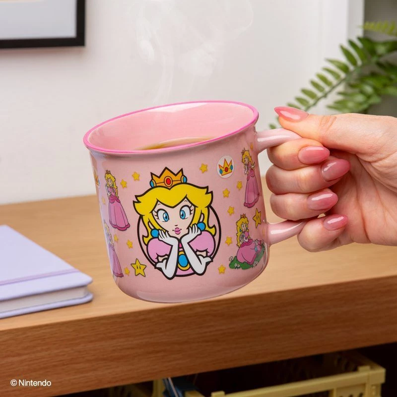 Keraminis karščio keičiamas puodelis Paladone Super Mario princesė Persikė — 300 ml