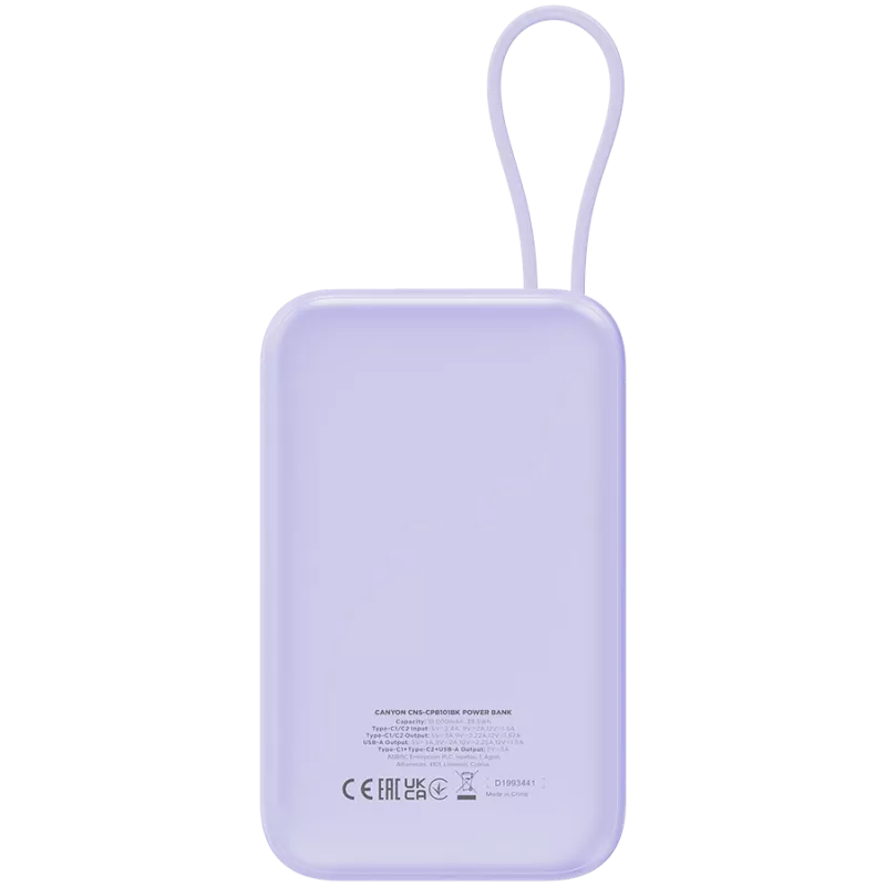 Nešiojama išorinė baterija CANYON OnPower 101 10000 mAh