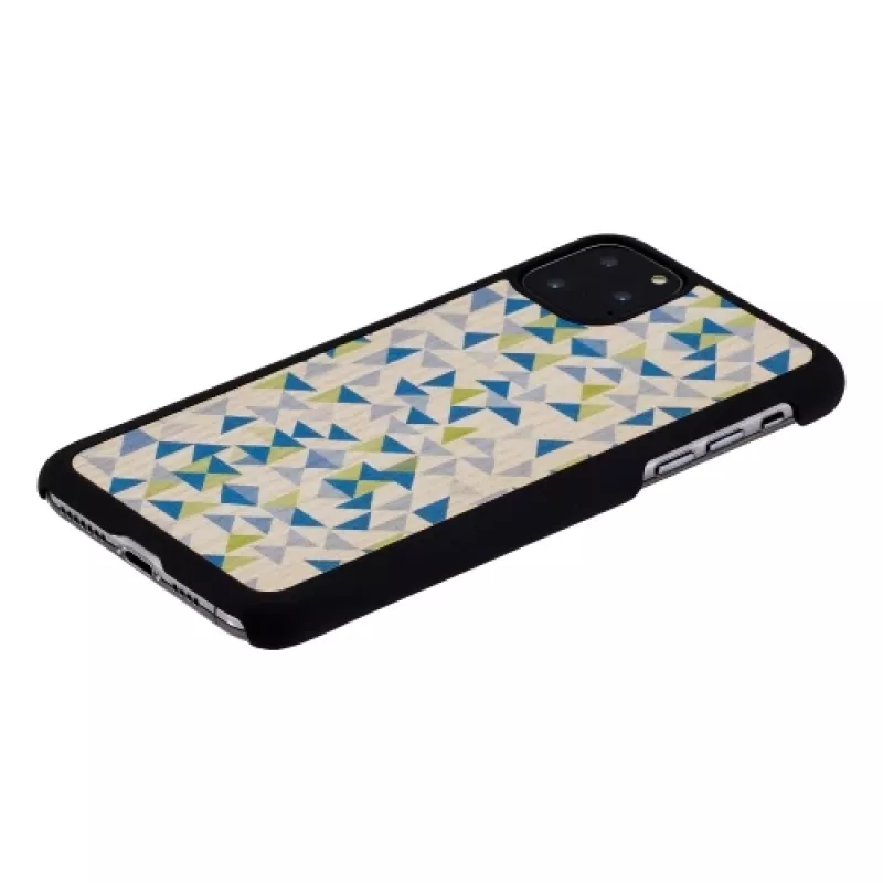man and wood išmaniojo telefono dėklas, skirtas iPhone 11 Pro Max — mėlynas trikampis juodas apsauginis gaubtas