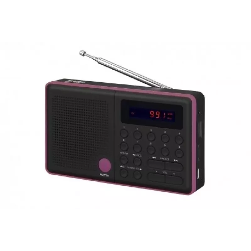 Radijas Pliszka USB, FM juodas