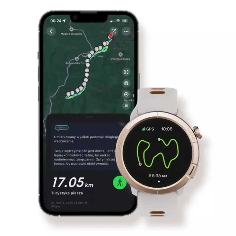 Išmanusis laikrodis Stelio STSWA102GT Activ Pro GPS 46 mm auksinis titanas — GPS, 46 mm korpusas, titano apdaila