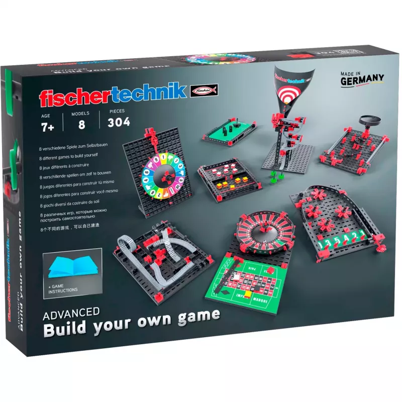 Konstrukcinis žaislas Fischertechnik Build Your Own Game 564067 – edukacinis interaktyvus rinkinys
