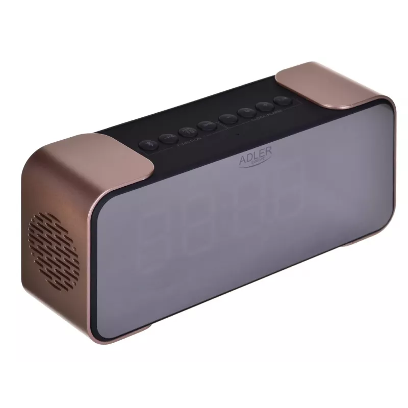 Skaitmeninis žadintuvas Adler AD 1190CR — LED ekranas, FM radijas, Bluetooth, SD grotuvas, 2600 mAh baterija