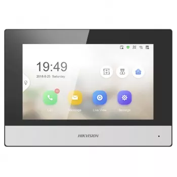 Hikvision DS-KH6320-WTE1 vaizdo durų sistema 17,8 cm (7) Juoda, Sidabrinė