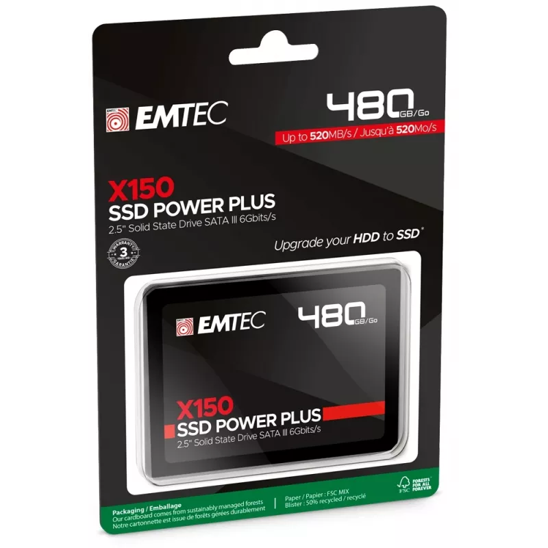 SSD Emtec X150 Power Plus 480 GB 2,5 colio SATA III